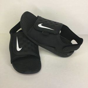 Nike black sandals with Velcro for kids size 9